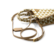 Prada Tote Symbole Tessuto Beige