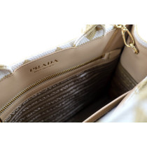 Prada Tote Symbole Tessuto Beige