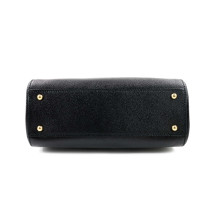 Dolce & Gabbana Sicily Media Pelle Saffiano Nera