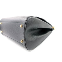 Dolce & Gabbana Sicily Media Pelle Saffiano Nera