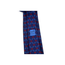 Hermes Cravatta Seta Blu