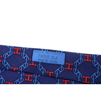 Hermes Cravatta Seta Blu
