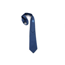 Hermes Cravatta Seta Blu e Azzurra
