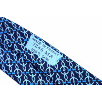 Hermes Cravatta Seta Blu e Azzurra