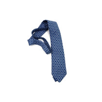 Hermes Cravatta Seta Blu e Azzurra