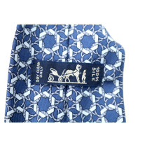 Hermes Cravatta Seta Blu e Azzurra