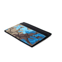 Gucci Portacarte GG Supreme Camouflage Blu