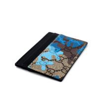 Gucci Portacarte GG Supreme Camouflage Blu