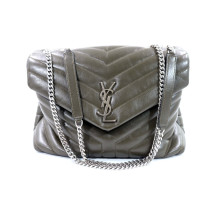 Saint Laurent Lou Lou Media Pelle Verde Oliva
