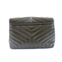 Saint Laurent Lou Lou Media Pelle Verde Oliva