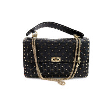 Valentino Rockstud Spike Grande Pelle Nera