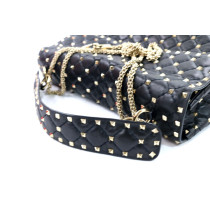 Valentino Rockstud Spike Grande Pelle Nera
