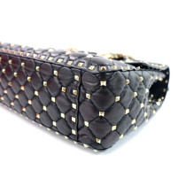 Valentino Rockstud Spike Grande Pelle Nera