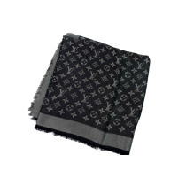 Louis Vuitton Stola Seta, Lurex e Lana Monogram Nero e Grigio
