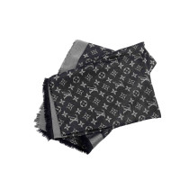 Louis Vuitton Stola Seta, Lurex e Lana Monogram Nero e Grigio