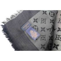 Louis Vuitton Stola Seta, Lurex e Lana Monogram Nero e Grigio