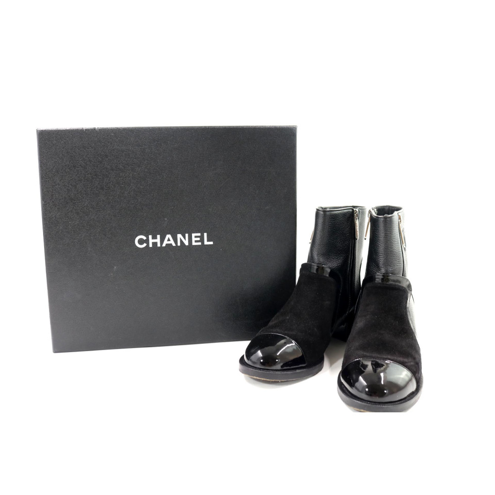 Chanel Stivaletti Pelle e Camoscio Nero