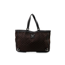 Gucci Abbey D Ring MM Shopper Tessuto Marrone