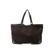 Gucci Abbey D Ring MM Shopper Tessuto Marrone