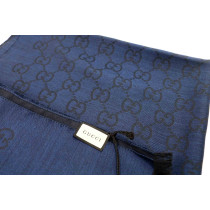 Gucci Sciarpa Lana e Seta Blu
