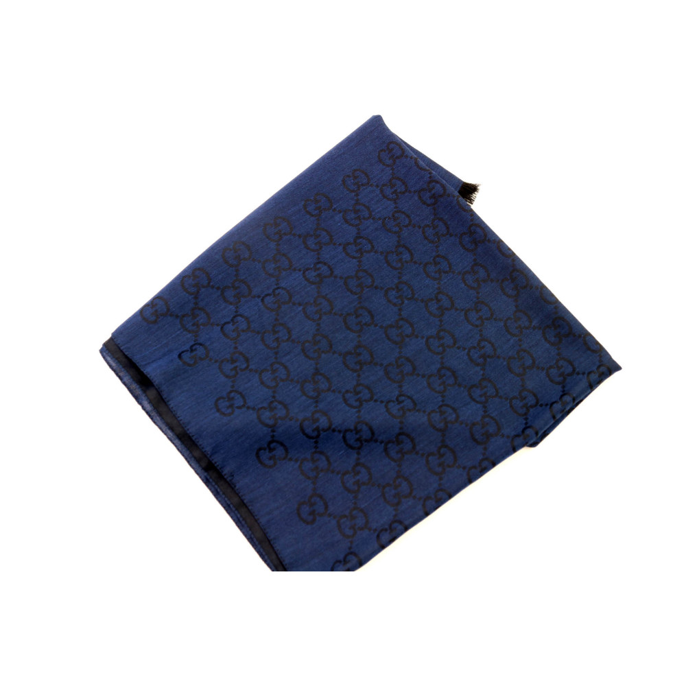 Gucci Sciarpa Lana e Seta Blu