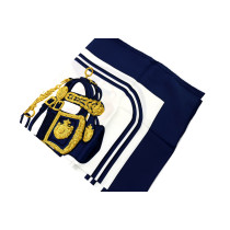Hermes Foulard Seta Blu e Bianca