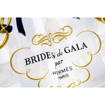 Hermes Foulard Seta Blu e Bianca