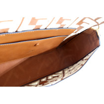 Fendi Baguette Pelle e Pizzo Marrone