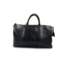 Chanel Borsone Boston Pelle Nera