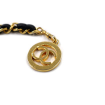 Chanel Collana Cintura Metallo Oro e Pelle Nera