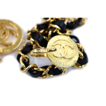 Chanel Collana Cintura Metallo Oro e Pelle Nera