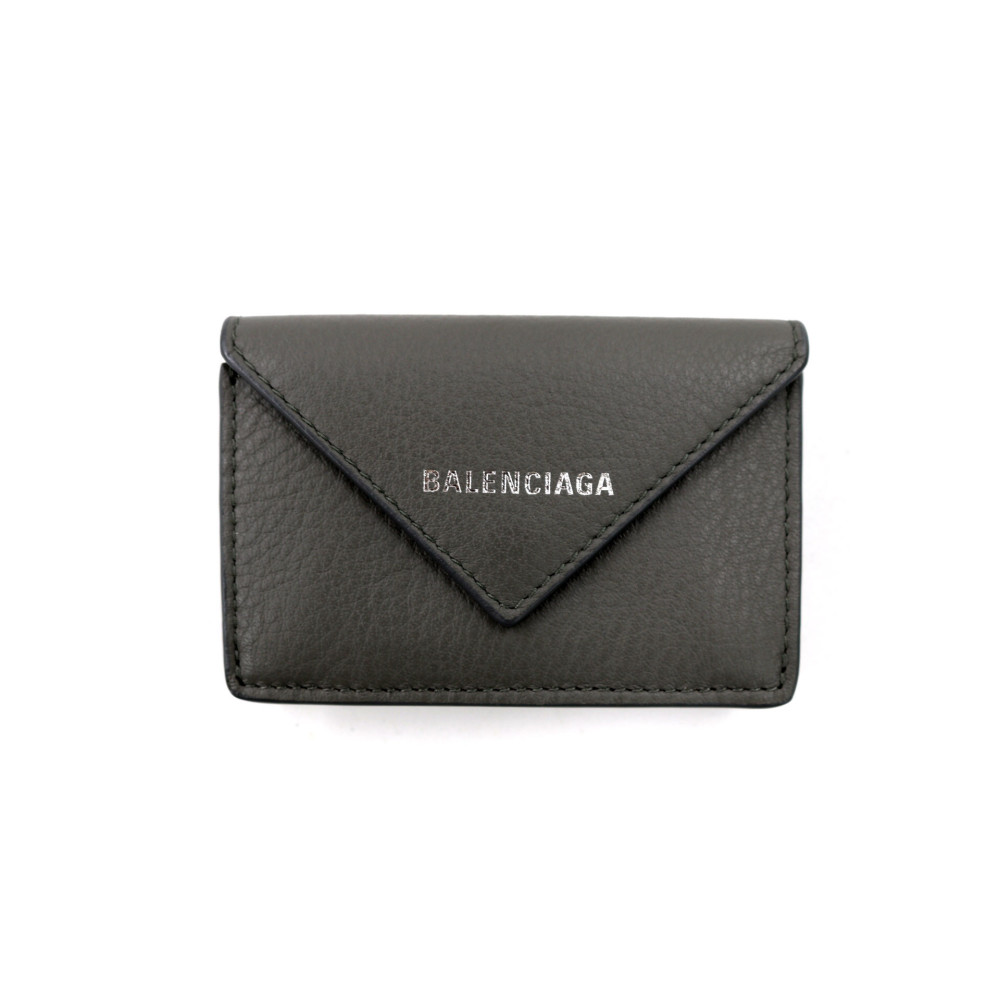Balenciaga Portafoglio Pelle Grigia