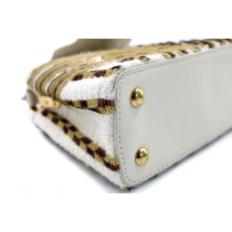 Louis Vuitton Capucines Pelle e Paillettes Bianco