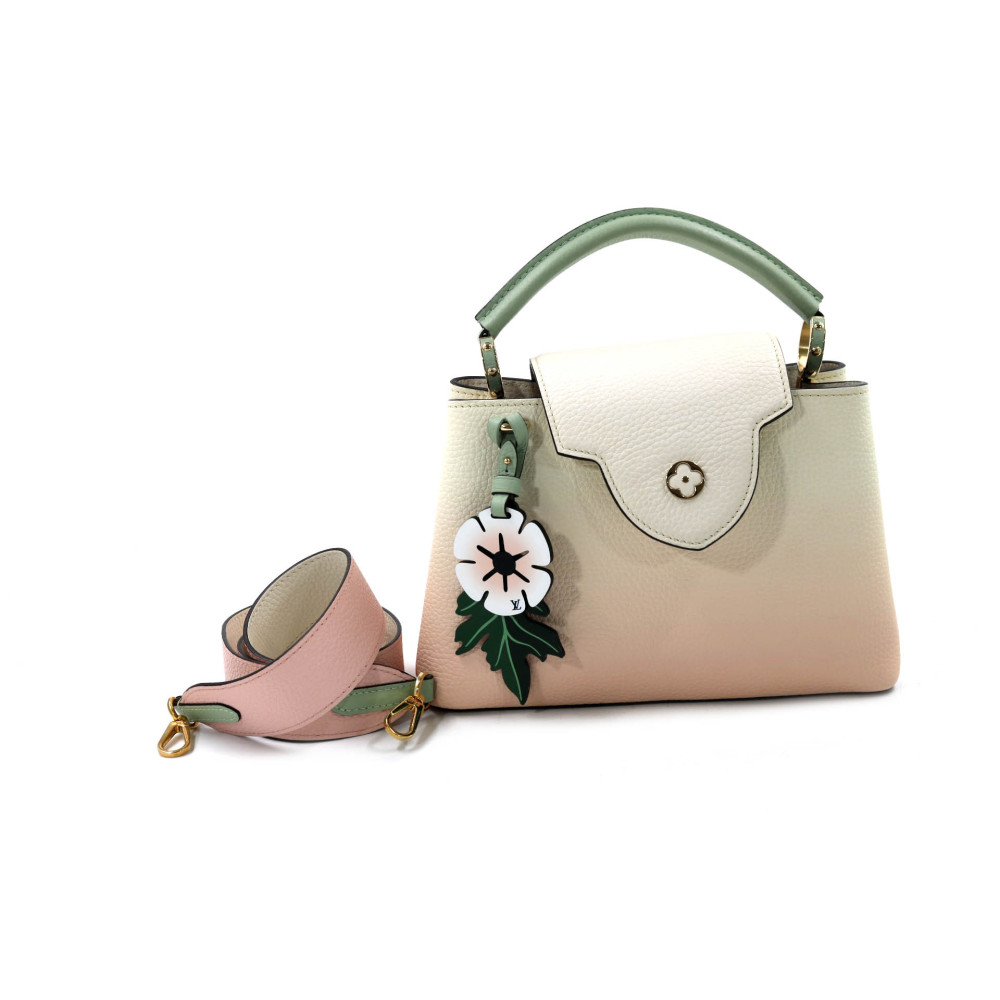 Louis Vuitton Capucines Pelle Rosa, Bianco e Verde