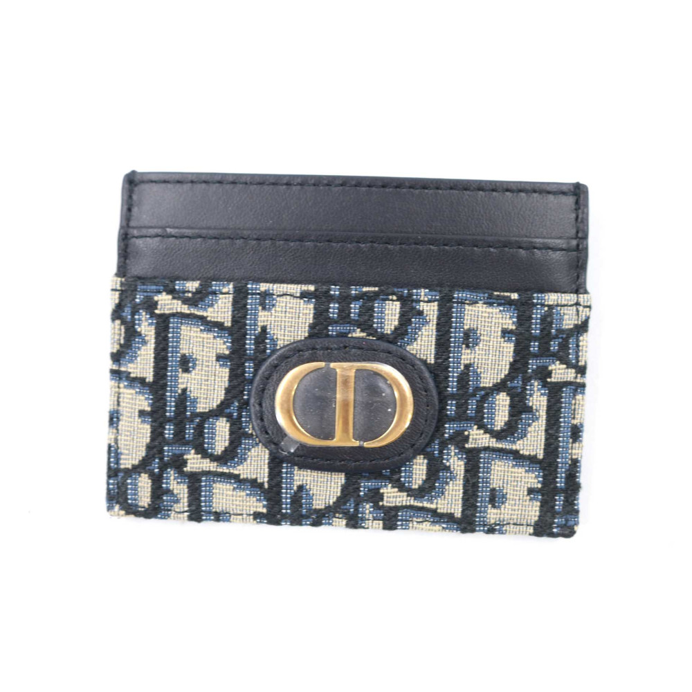 Dior Portacarte Tela Blu