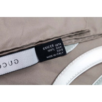 Gucci Foulard Seta Taupe Marrone
