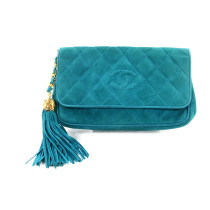 Chanel Pochette Pelle Scamosciata Verde