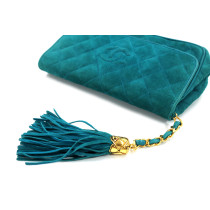 Chanel Pochette Pelle Scamosciata Verde