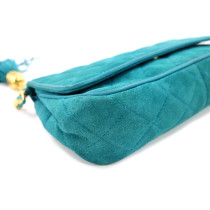 Chanel Pochette Pelle Scamosciata Verde