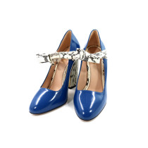 Gucci Scarpe Pelle Blu Elettrico