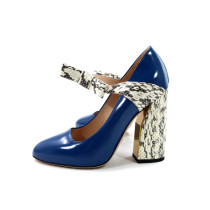 Gucci Scarpe Pelle Blu Elettrico