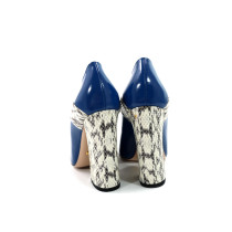 Gucci Scarpe Pelle Blu Elettrico