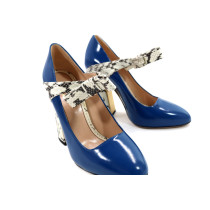 Gucci Scarpe Pelle Blu Elettrico