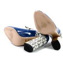 Gucci Scarpe Pelle Blu Elettrico