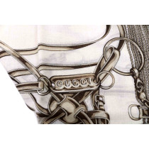 Gucci Sciarpa Lana Beige e Marrone