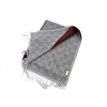 Gucci Sciarpa Lana e Angora Grigia