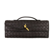 Bottega Veneta Andiamo Clutch Pelle Marrone