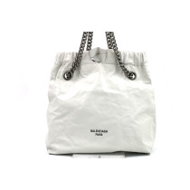 Balenciaga Crush Tote Pelle Bianca