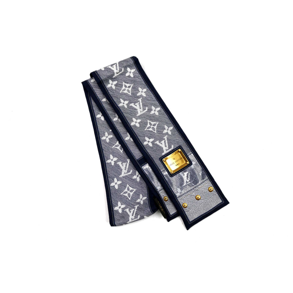 Louis Vuitton Bandeau Seta Blu Grigio