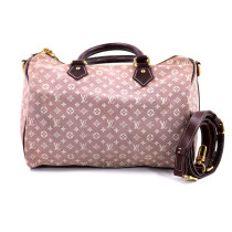Louis Vuitton Speedy 30 Bandouliere Mini Lin Seppia